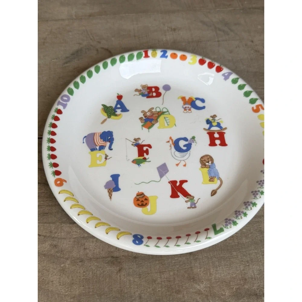 Vintage LENOX Teachers Pet Alphabet Animals Child Plate 7 1/2